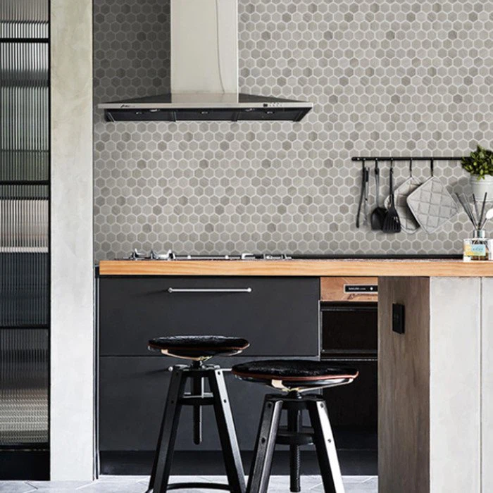 Grey Marble Hexagon Stone Mosaic